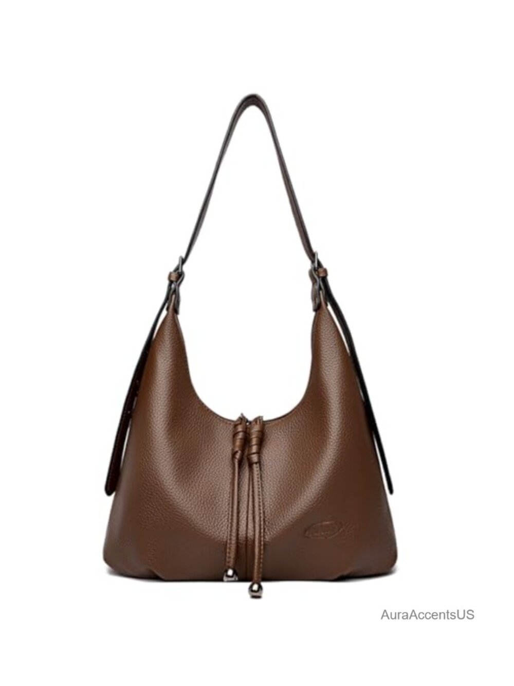 Vegan Leather Tote Shoulder Bag Multi Pocket Hobo Purse Fits Tablet